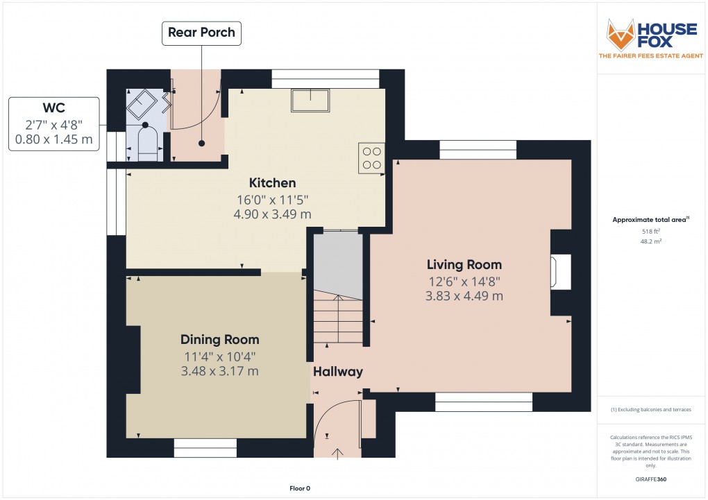 Floorplan for Rectors Way, Weston-Super-Mare, Somerset