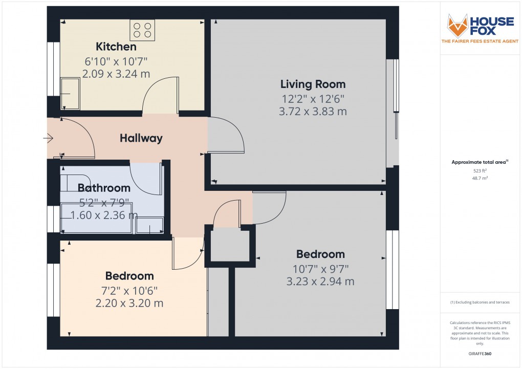 Floorplan for Tor Close, Worle, Weston-Super-Mare, Somerset