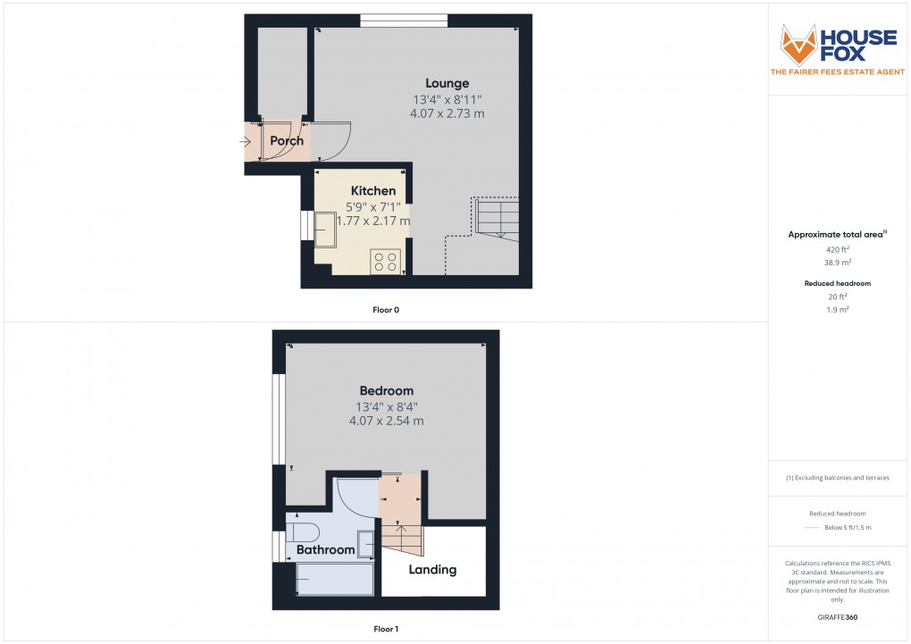 Floorplan for Saxby Close, Worle, Weston-Super-Mare, Somerset