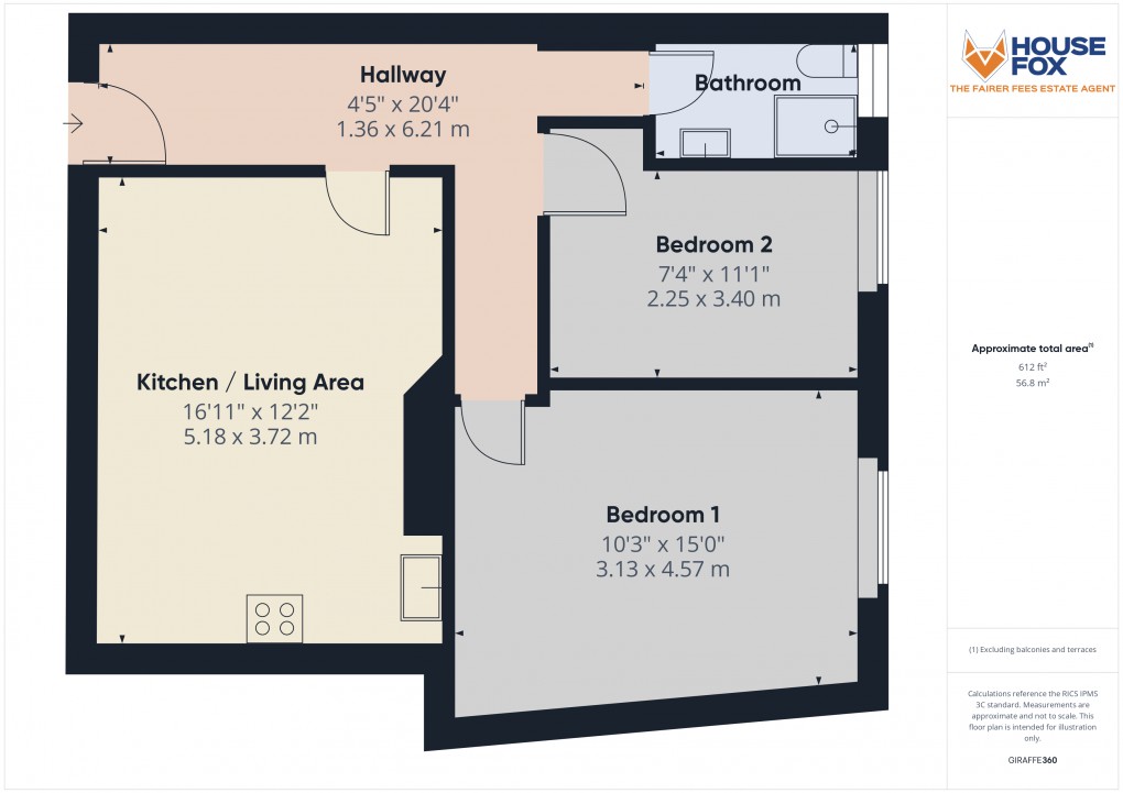 Floorplan for Manilla Crescent, Weston-Super-Mare, Somerset