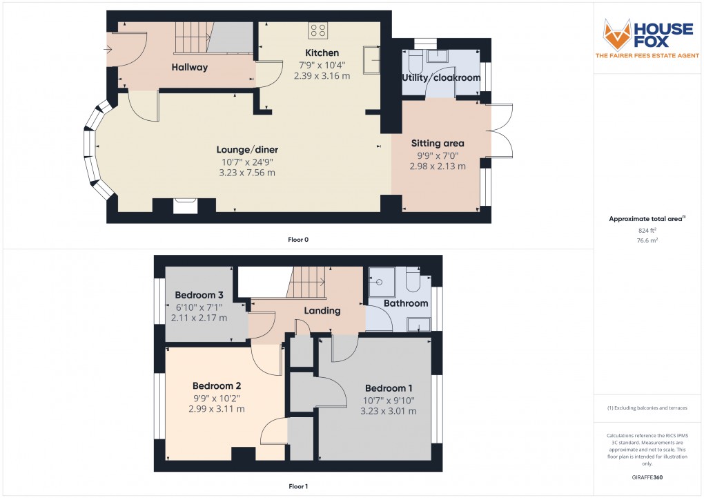 Floorplan for Simons Mews, Weston-Super-Mare, Somerset