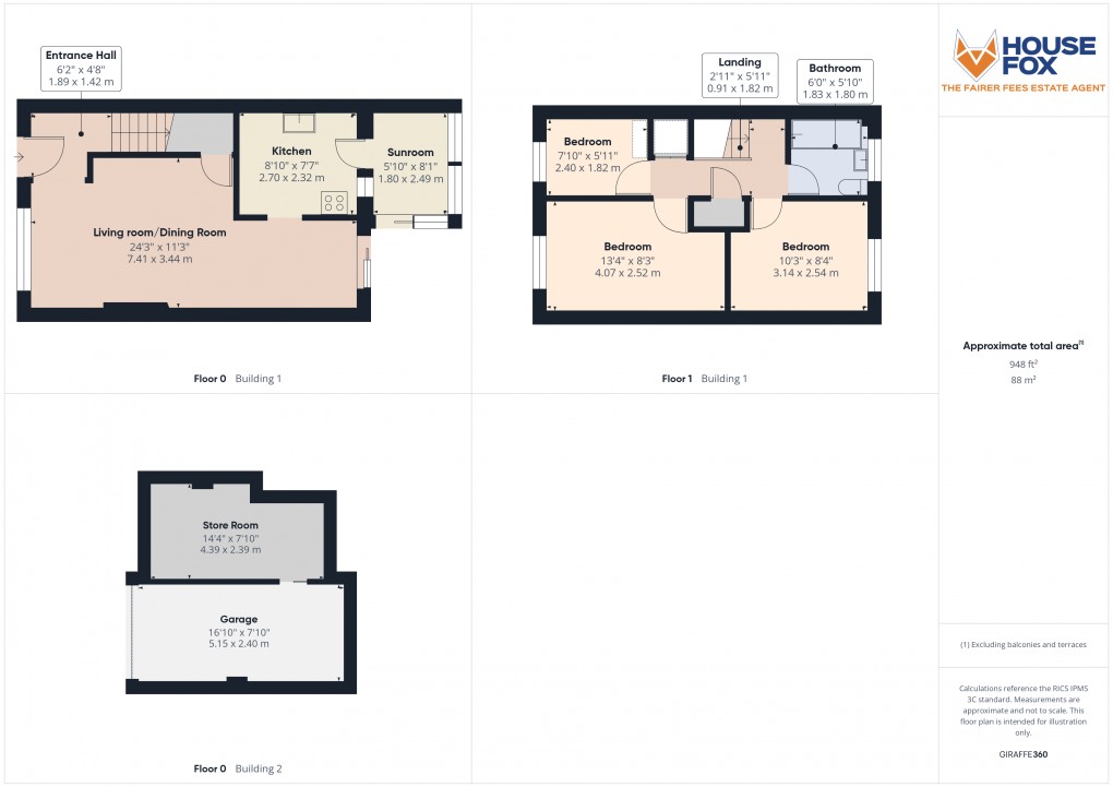 Floorplan for Canterbury Close, Weston-Super-Mare, Somerset