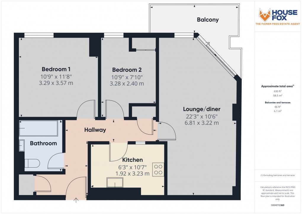 Floorplan for Beach Road, Weston-Super-Mare, Somerset