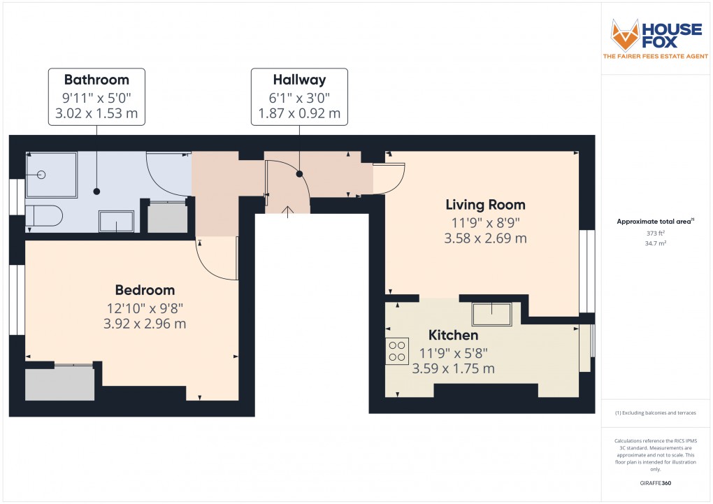 Floorplan for George Street, Weston-Super-Mare, Somerset