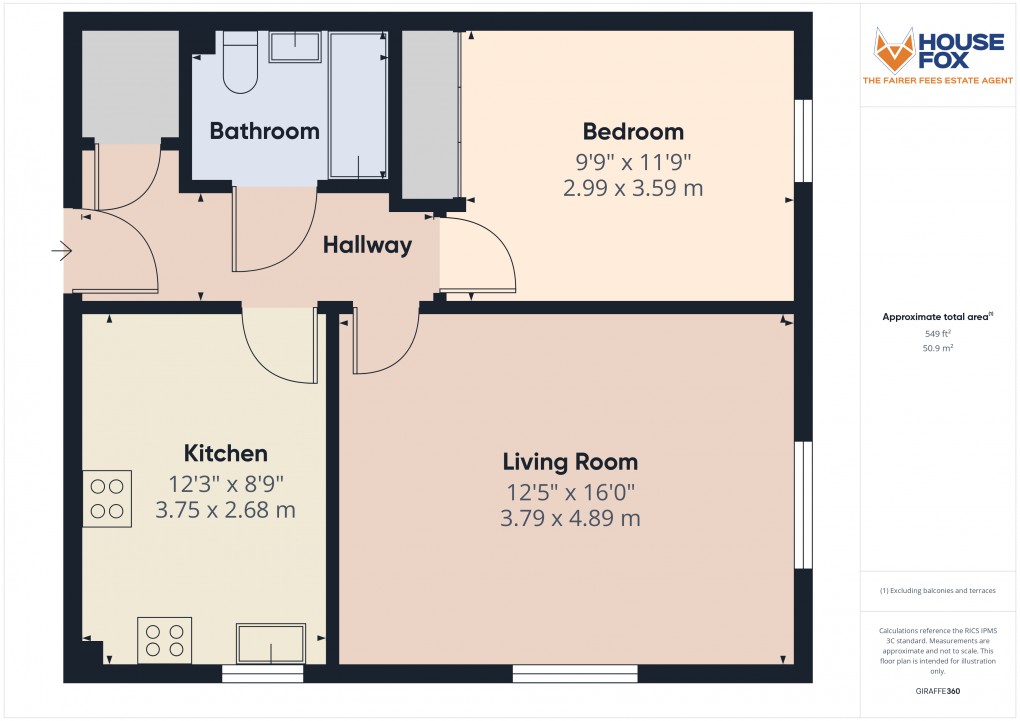 Floorplan for St Georges, Weston-Super-Mare, Somerset