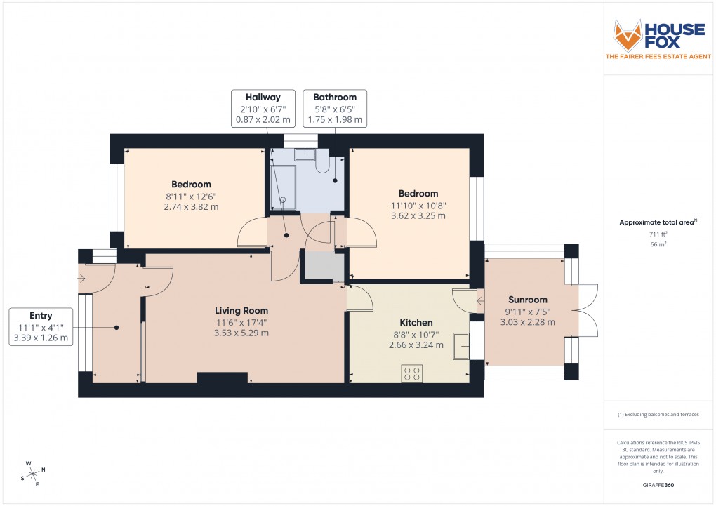 Floorplan for Worle, Weston-Super-Mare, Somerset
