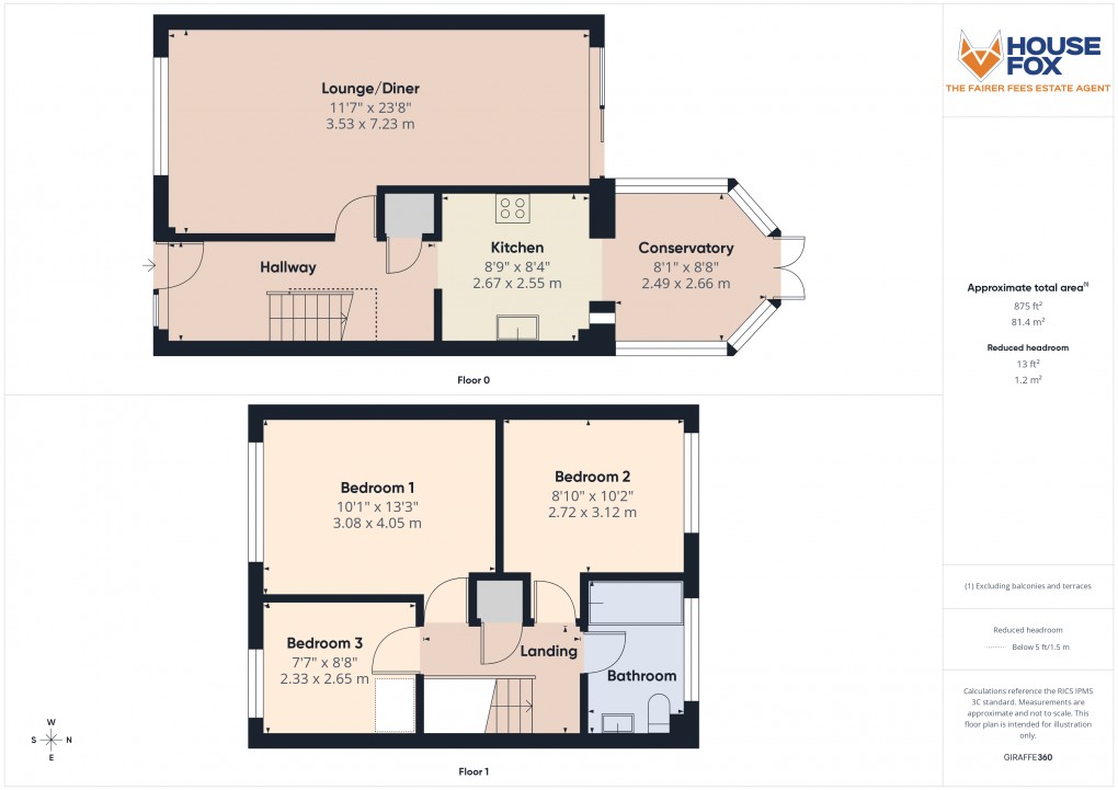 Floorplan for Blackberry Drive, Worle, Weston-Super-Mare, Somerset