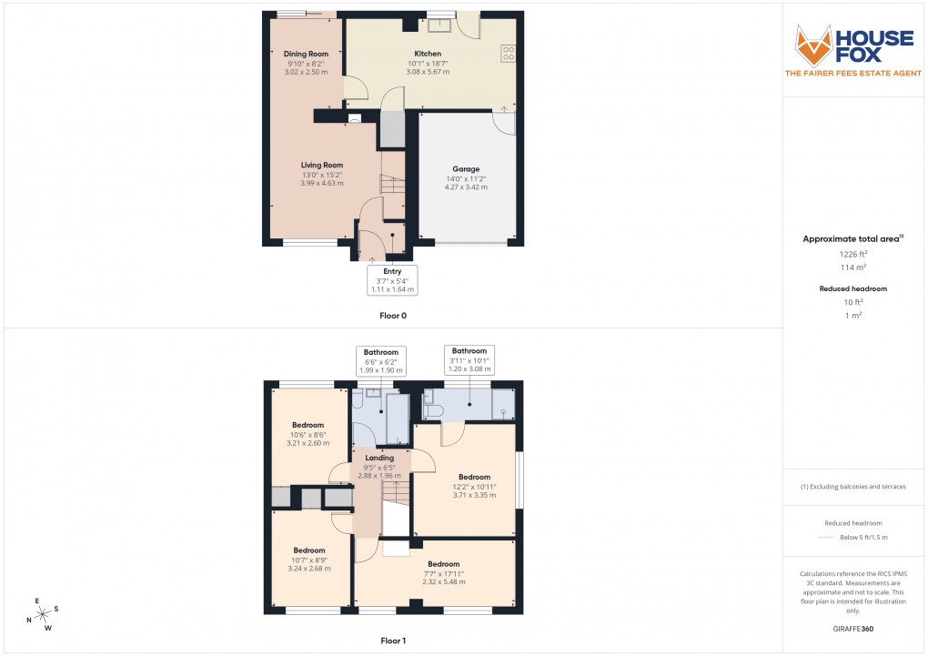 Floorplan for North Worle, Weston-Super-Mare, Somerset