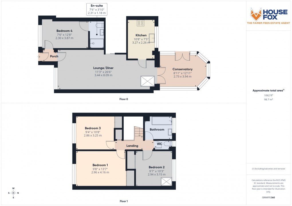 Floorplan for Teal Close, Worle, Weston-Super-Mare, Somerset