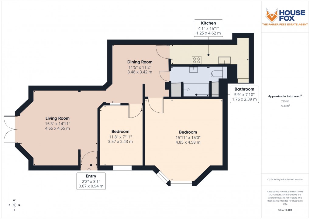 Floorplan for Paragon Road, Weston-Super-Mare, Somerset