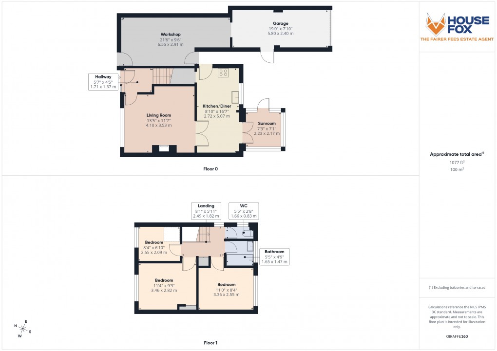 Floorplan for Worle, Weston-Super-Mare, Somerset