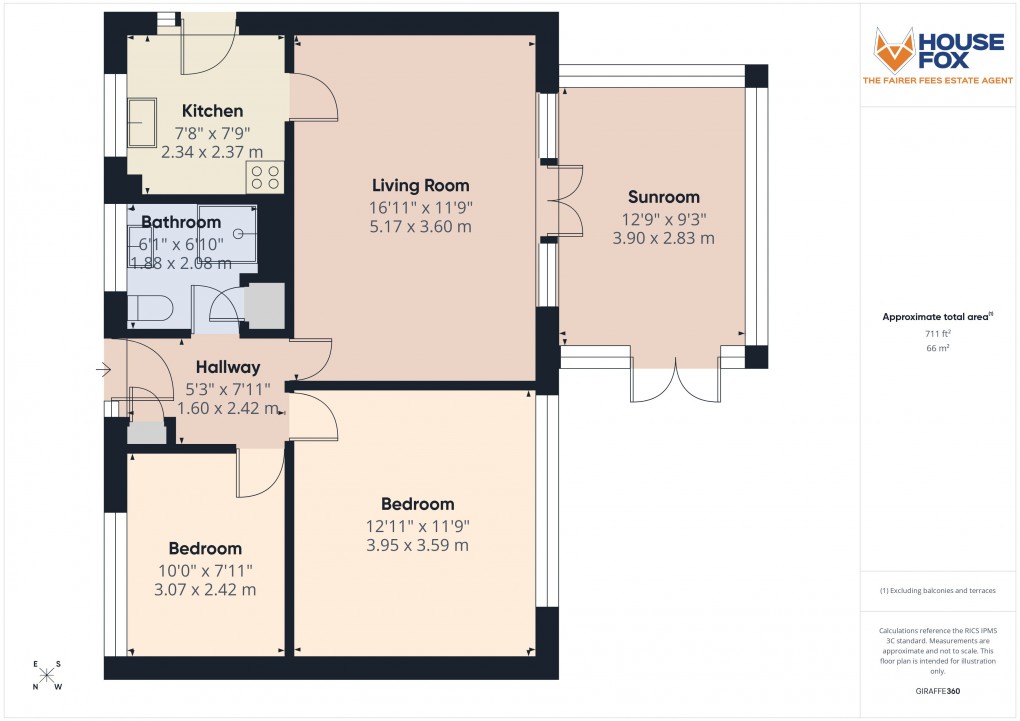 Floorplan for Mead Vale, Weston-Super-Mare, Somerset