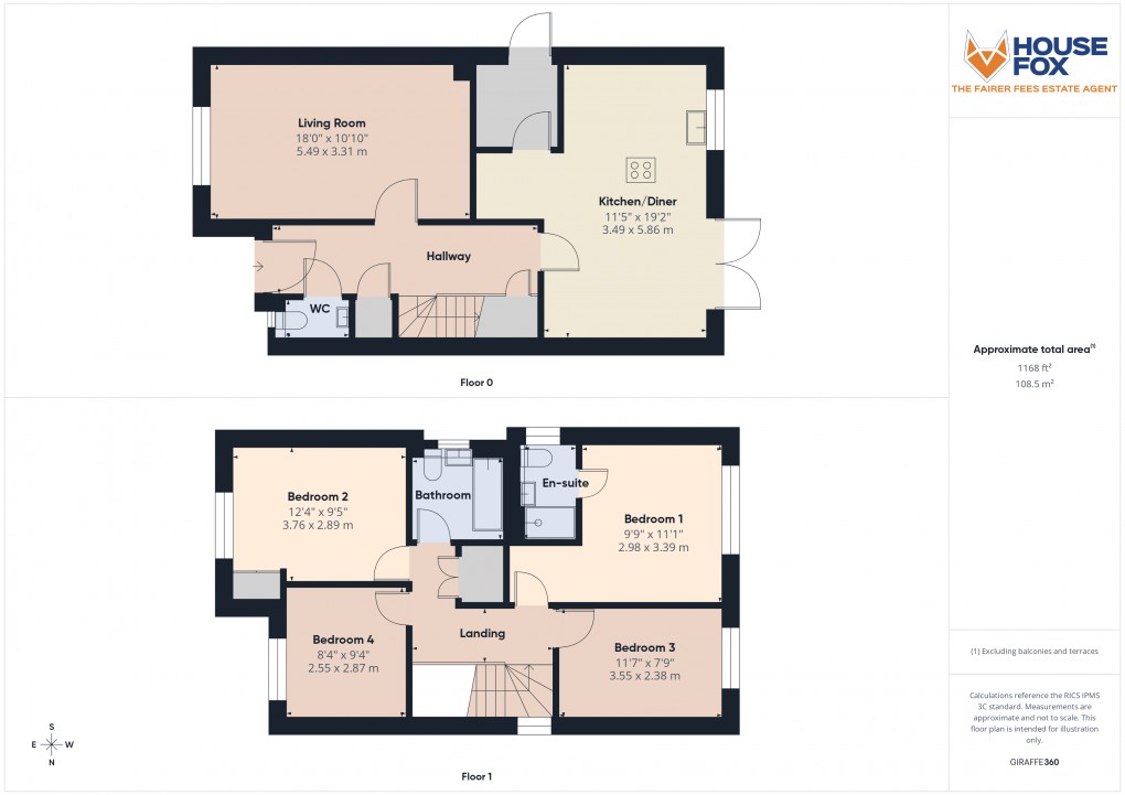 Floorplan for Hutton, Weston-Super-Mare, Somerset